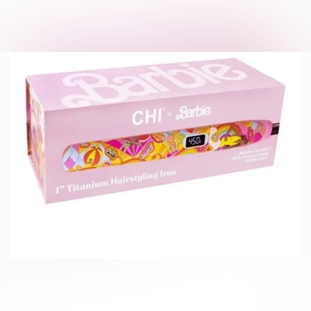 CHI x Barbie 1'' HairStyling Iron MalibuBarbie 50th AnniversaryNEW COLLECTION